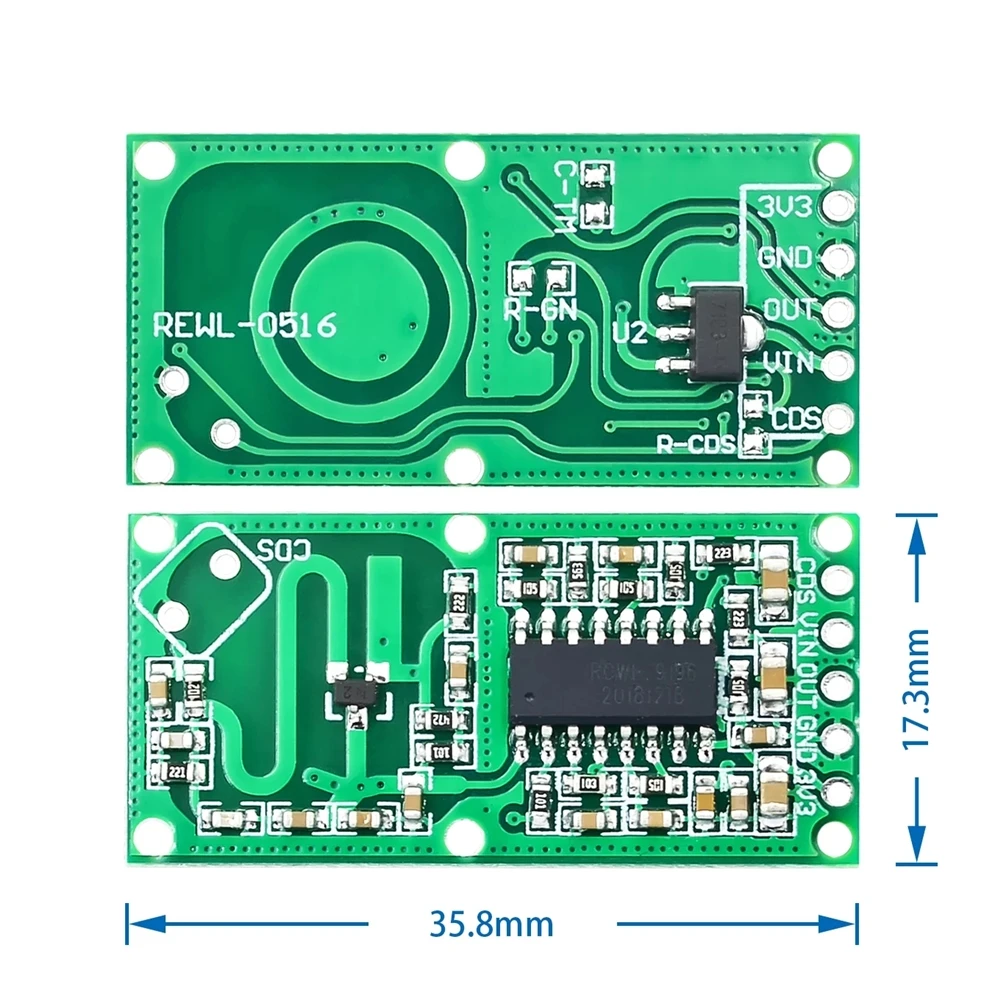 LOT RCWL-0516 microwave radar sensor module Human body induction switch module lligent sensor