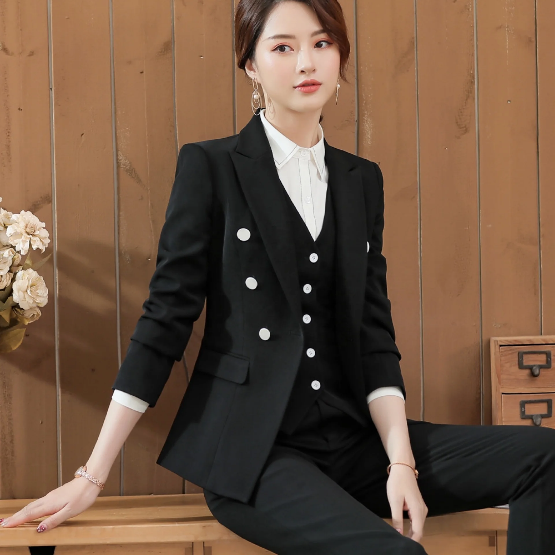 
2021 spring ladies professional fashion suit 