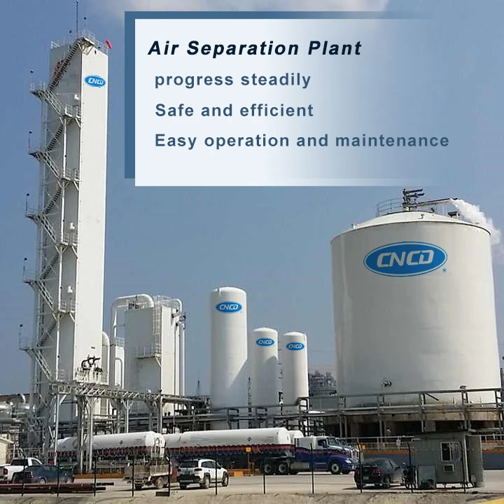 Purity 99.999% Cryogenic Oxygen Nitrogen  Air Separation Plant Output For Biotechnology