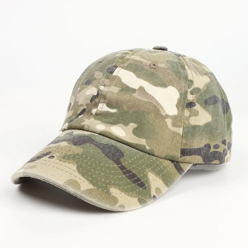 Wholesale Hunting Quality Stone Washed Cotton Camo Tactical Caps Baseball Caps