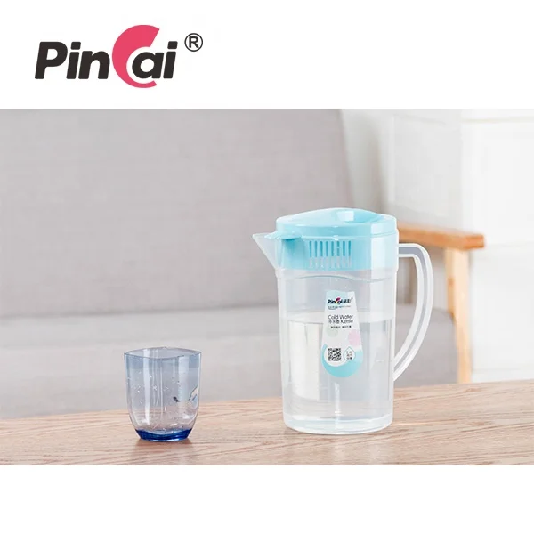 2.4L transparent pp plastic beer/tea/water pitcher BPA free plastic water jug with lid