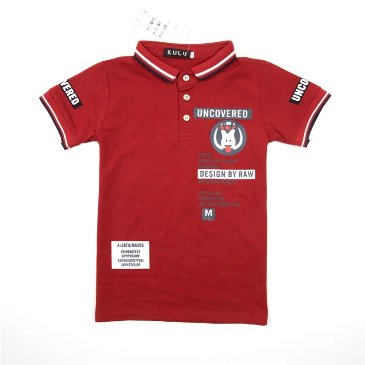 
In stock all sell Printing rabbit Odell cotton Combed Printed Polo Kids T-Shirt 