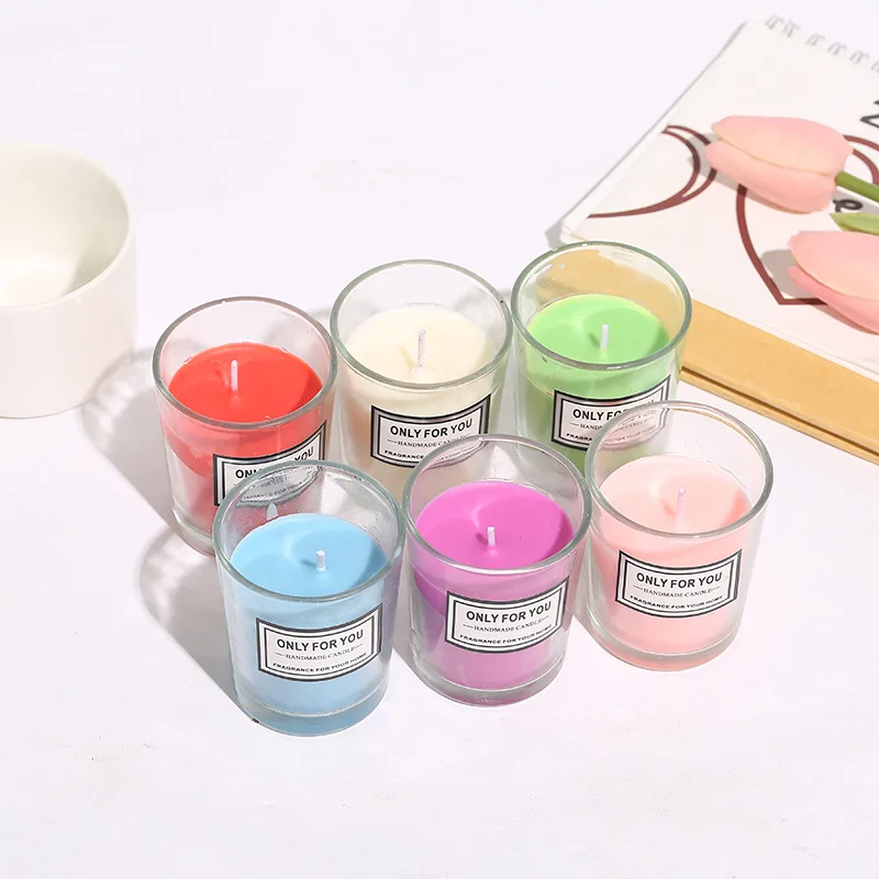 Пустые прозрачные стеклянные свечи с крышкой, 7 унций, 10 унций, 15 унций