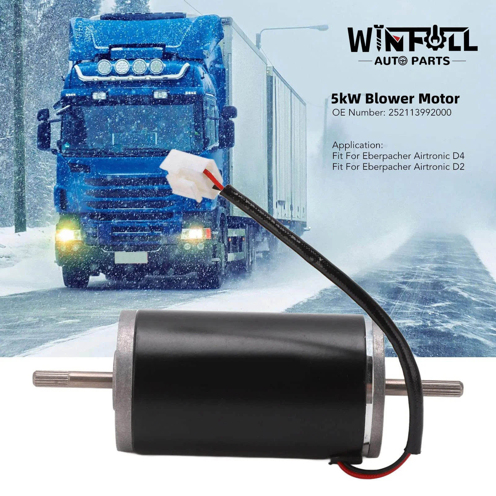 12V 24V 2kW 5kW Diesel Air Parking Heater Rust Proof Blower Fan Motor Parts for Eberpacher Airtronic Webasto Diesel Heater