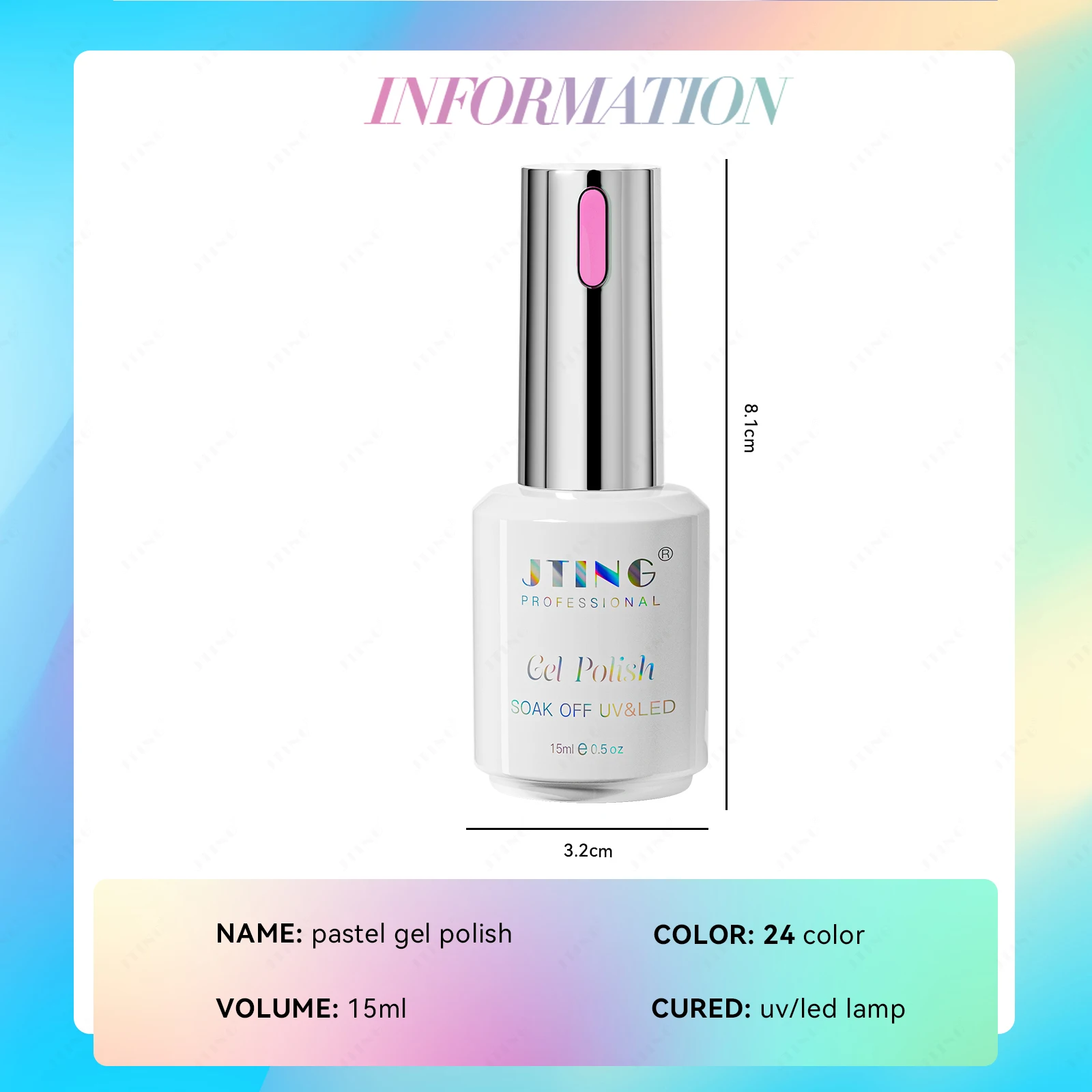 JTING Hot Selling Promotional high quality pastel gel polish collection 24colors cover pigment hema free gel nail polish set box