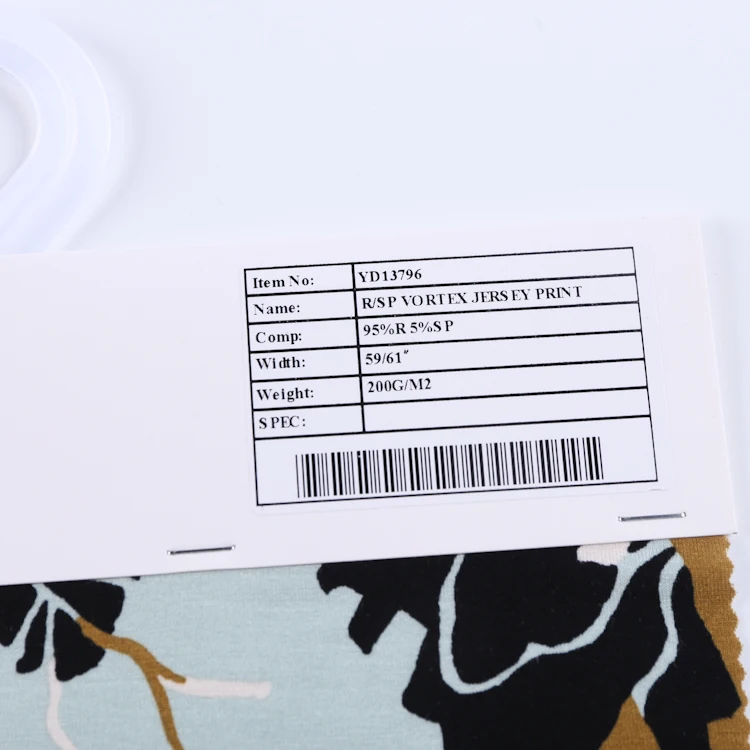 Popular customized vortex printed clothing single jersey wholesale rayon spandex jersey printed rayon fabric
