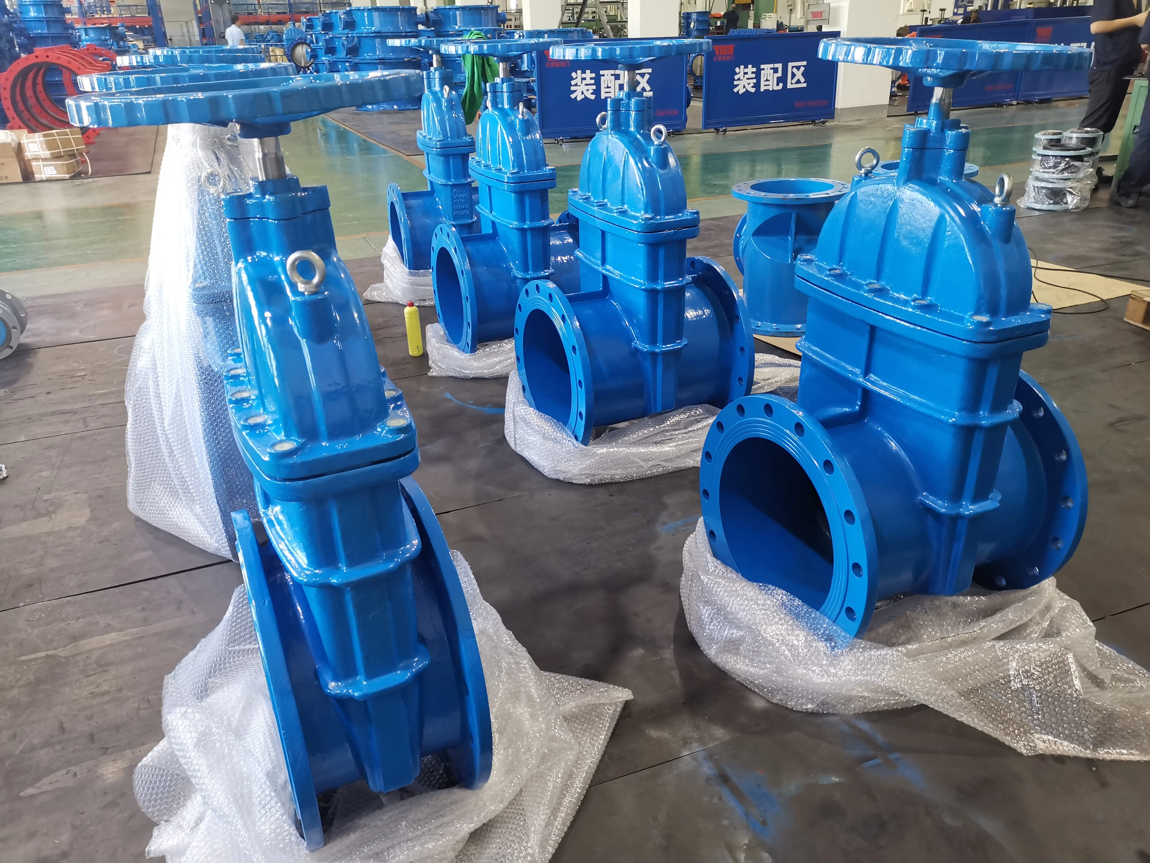 DN400 PN10 QT450 DI DIN3202 F4  NRS Resilient Seated Gate Valve with Handwheel
