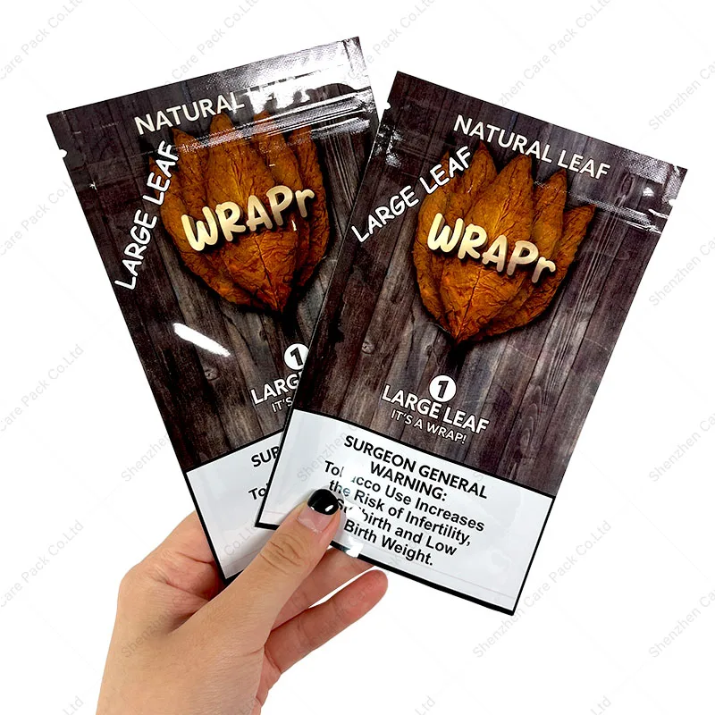 Moisturizing Cigar Packaging Bag With Hydrating Layer High Quality Humidity-Proof Bolsa Tobacco Zipper Pouch Wraps