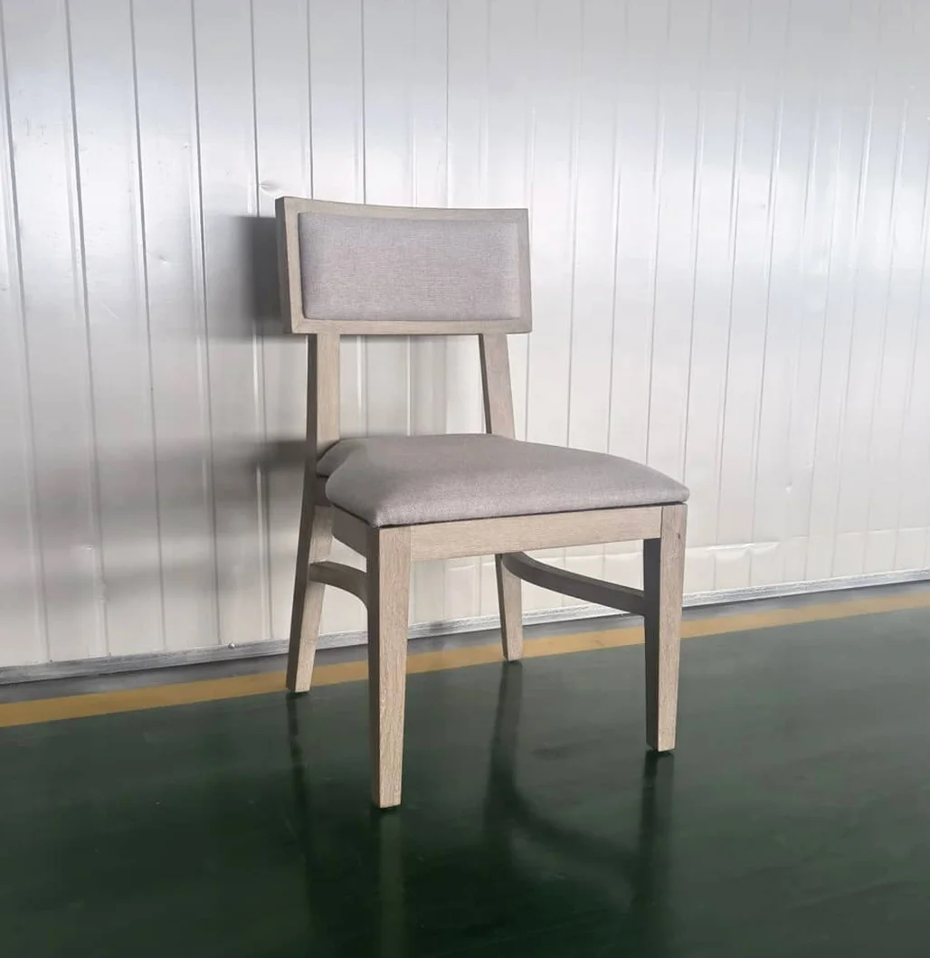 China Lounge Furniture Events Rustic Wedding Chairs Oak Wood with Linen Fabric