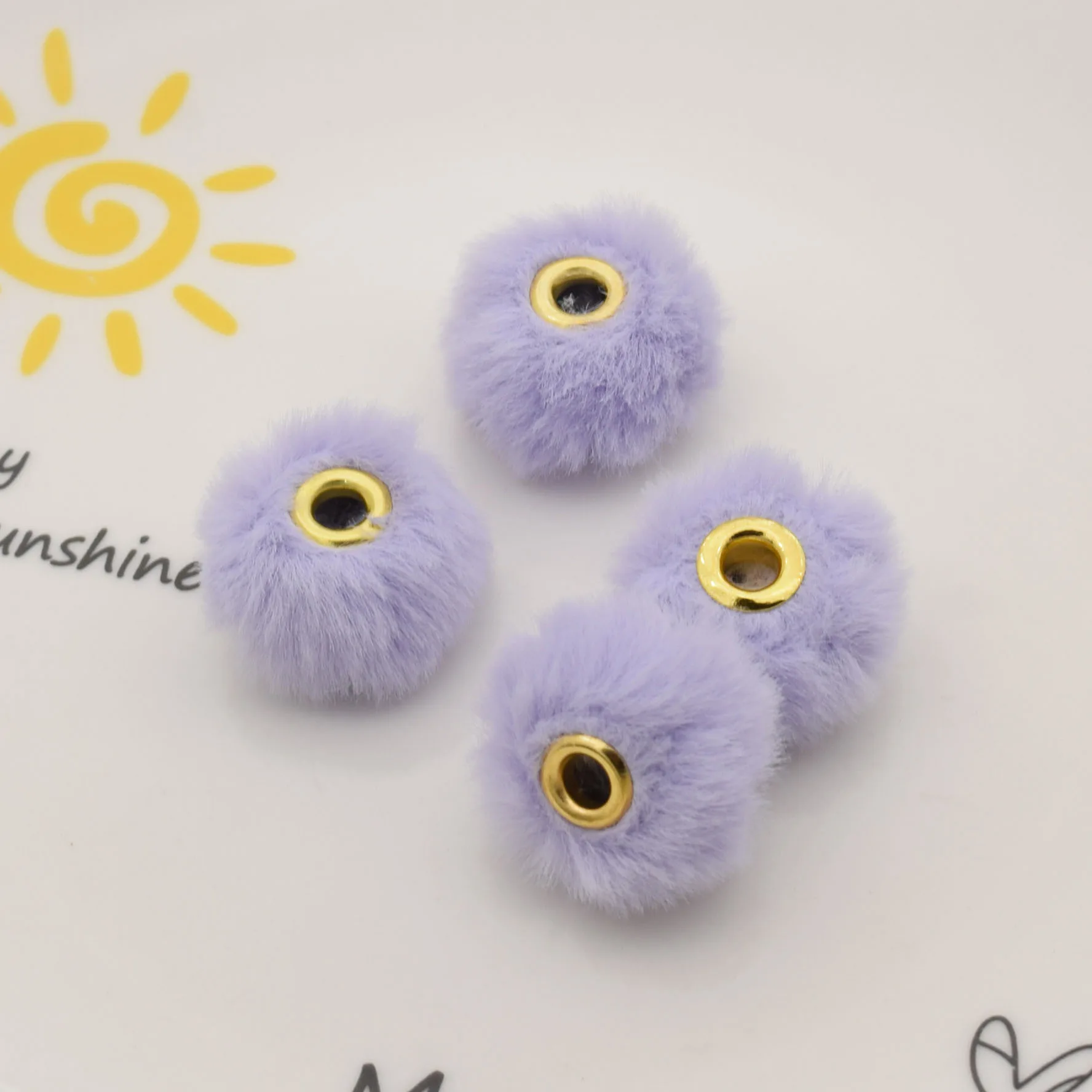 BC company Wholesale 20mm kawaii DIY multiple colors cute pompom velvet resin loose fluff plastic beads for pen jewelry making