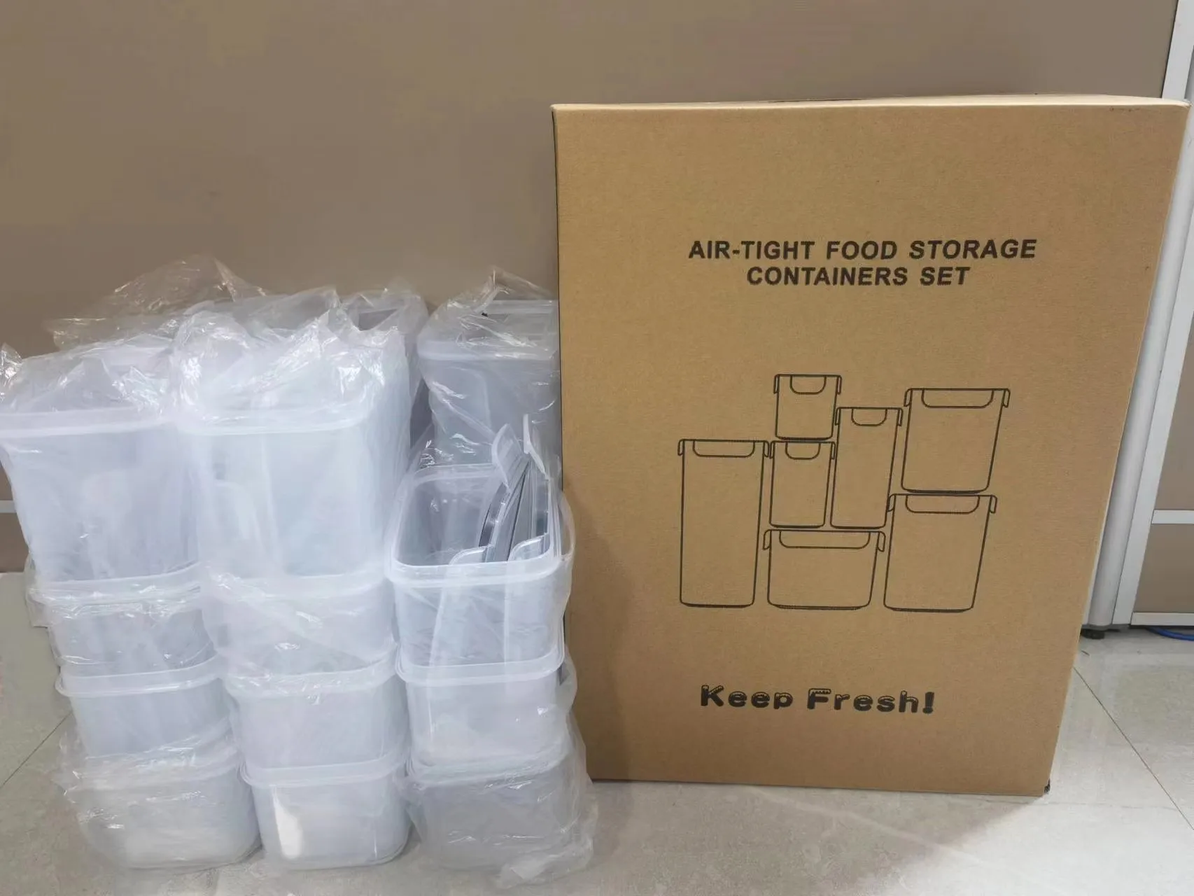 Контейнеры для хранения продуктов 24 упаковки большие герметичные пластиковые контейнеры хлопьев наборы сахара муки сухой пищи