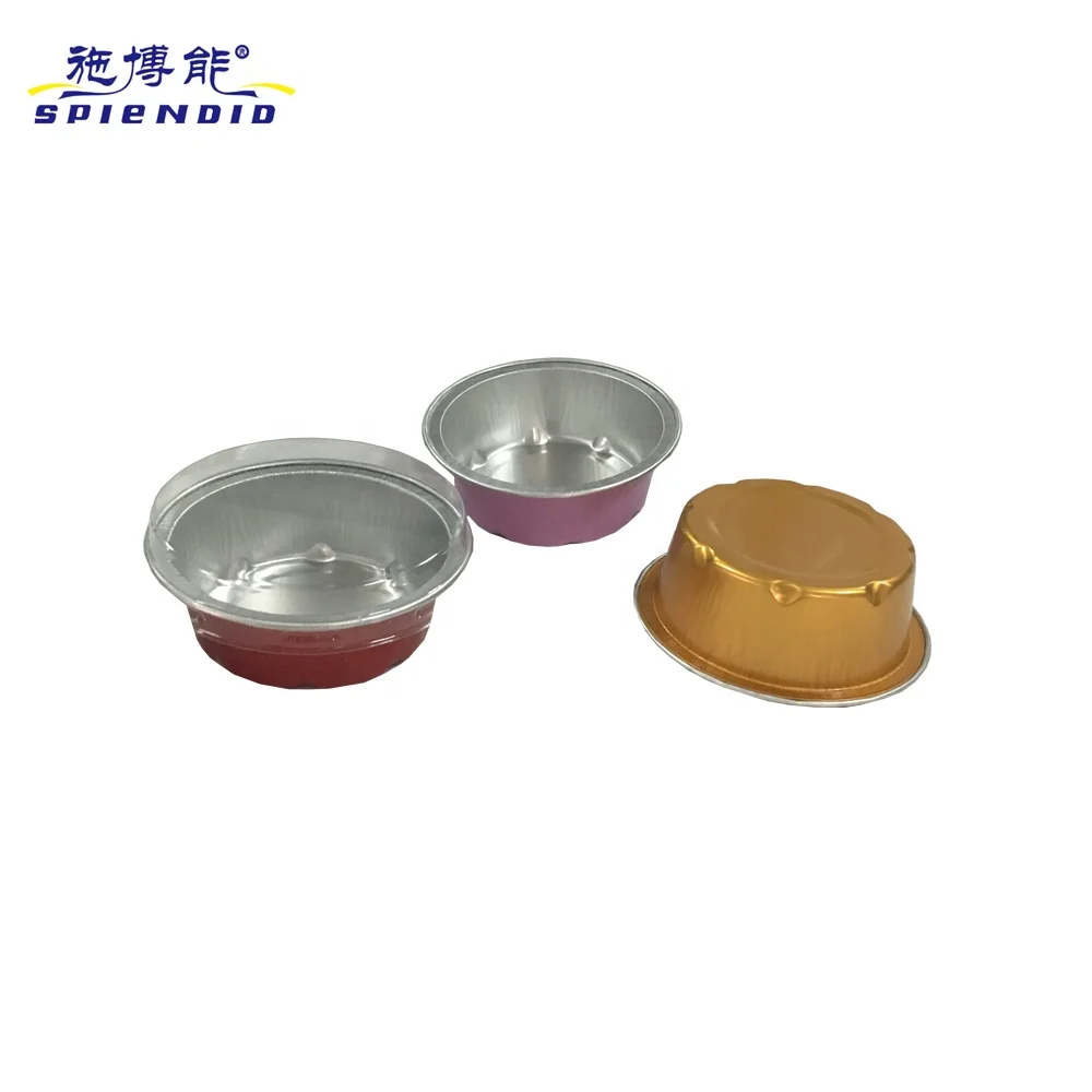 wedding party 3oz aluminum foil cake pan with flat lid disposable aluminum cup