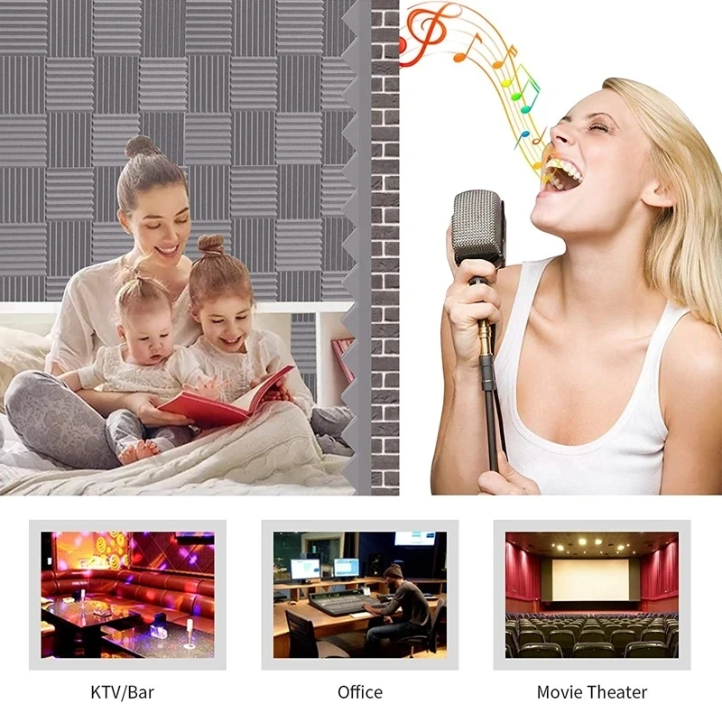 Acoustic Panels Studio Acoustic Foam Sound Absorbing Panel Protective Sponge Soundproof Absorption Treatment Panel For Cinema