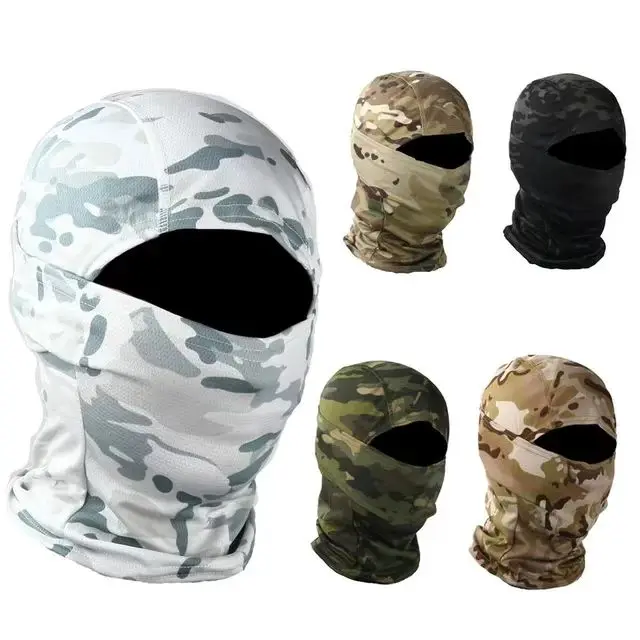 2024 Ski bike full face cover Winter neck warmer head bike windproof bandana scarf Camo hunting tactics Balaclava