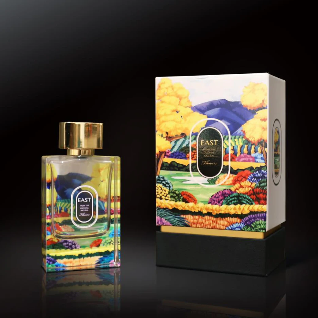 Factory custom empty glass perfume bottles square metal zamac zinc alloy cap with Sprayer wood lids cap perfume bottle packaging