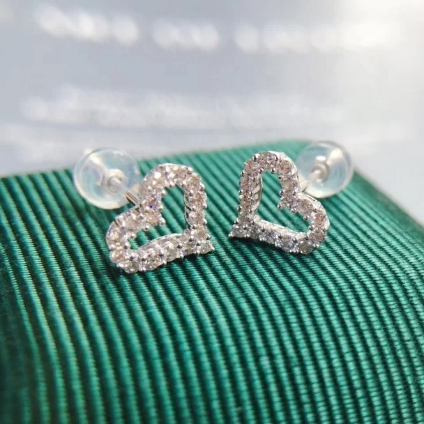 Fashion  Gold Earring Diamond Set Jewelry Earring Crystal Mini Huggie Cross Hoop Women Earring