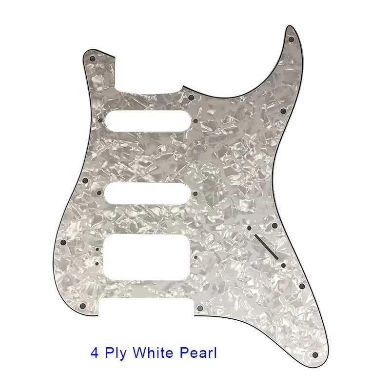 Pleroo Guitar pickguards suit for 11 Screw Hole ST Deluxe Humbucker HSS Guitar No control hole Scratch Plate