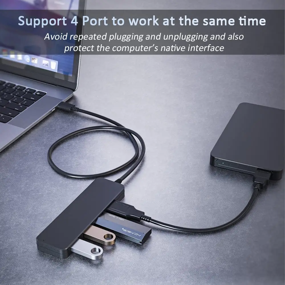 Черный 4-портовый USB 3 0 концентратор разветвитель расширитель для Xbox ноутбука флэш-накопителя HDD консоли принтера камеры