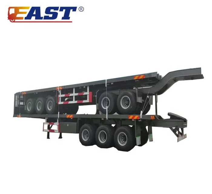 EAST  2/3 axle Container Flat Bed Semi Truck Trailer container transport semi trailer flatbed semi trailer