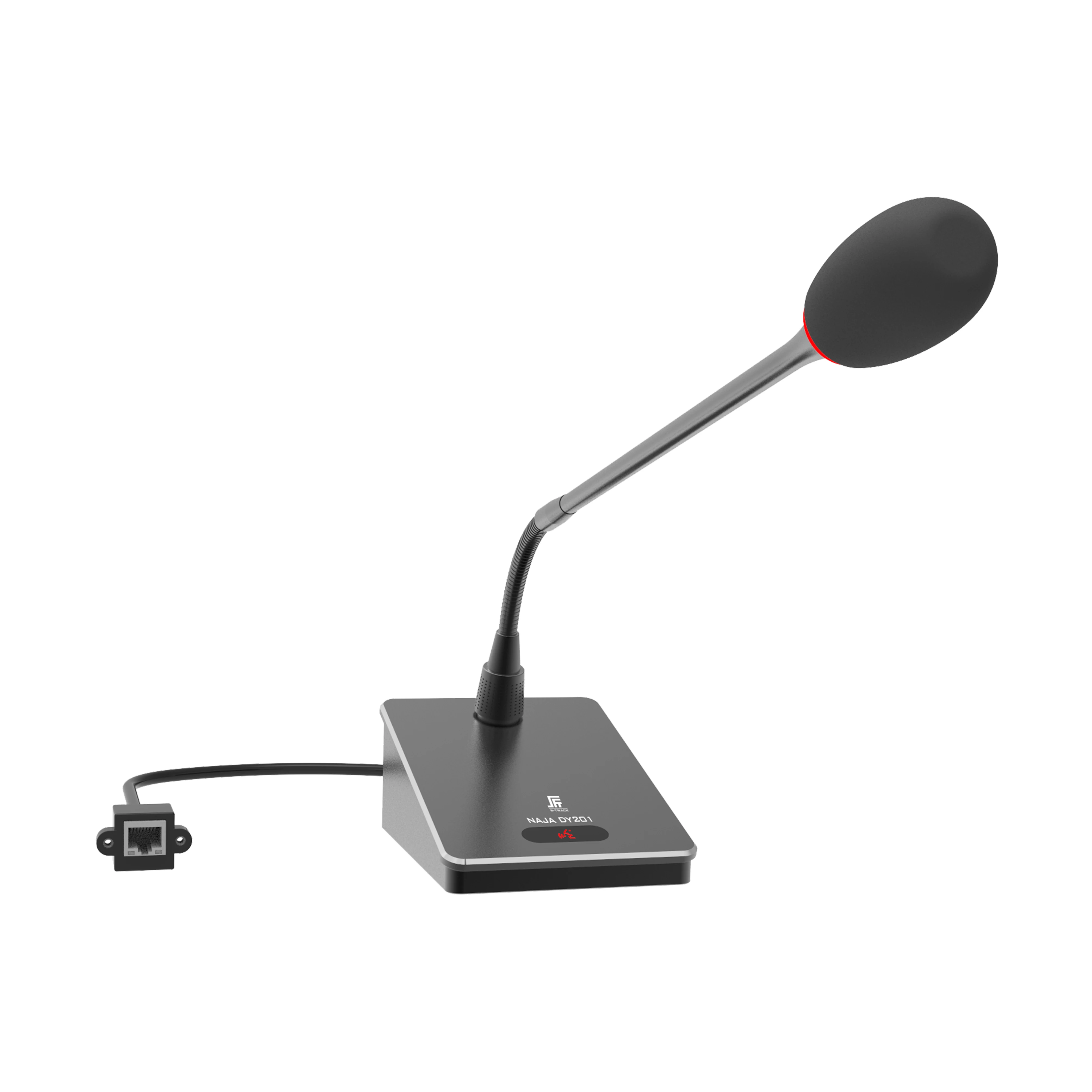 Профессиональный производитель с блоком питания PoE, сетевой профессиональный настольный аудиомикрофон Dante