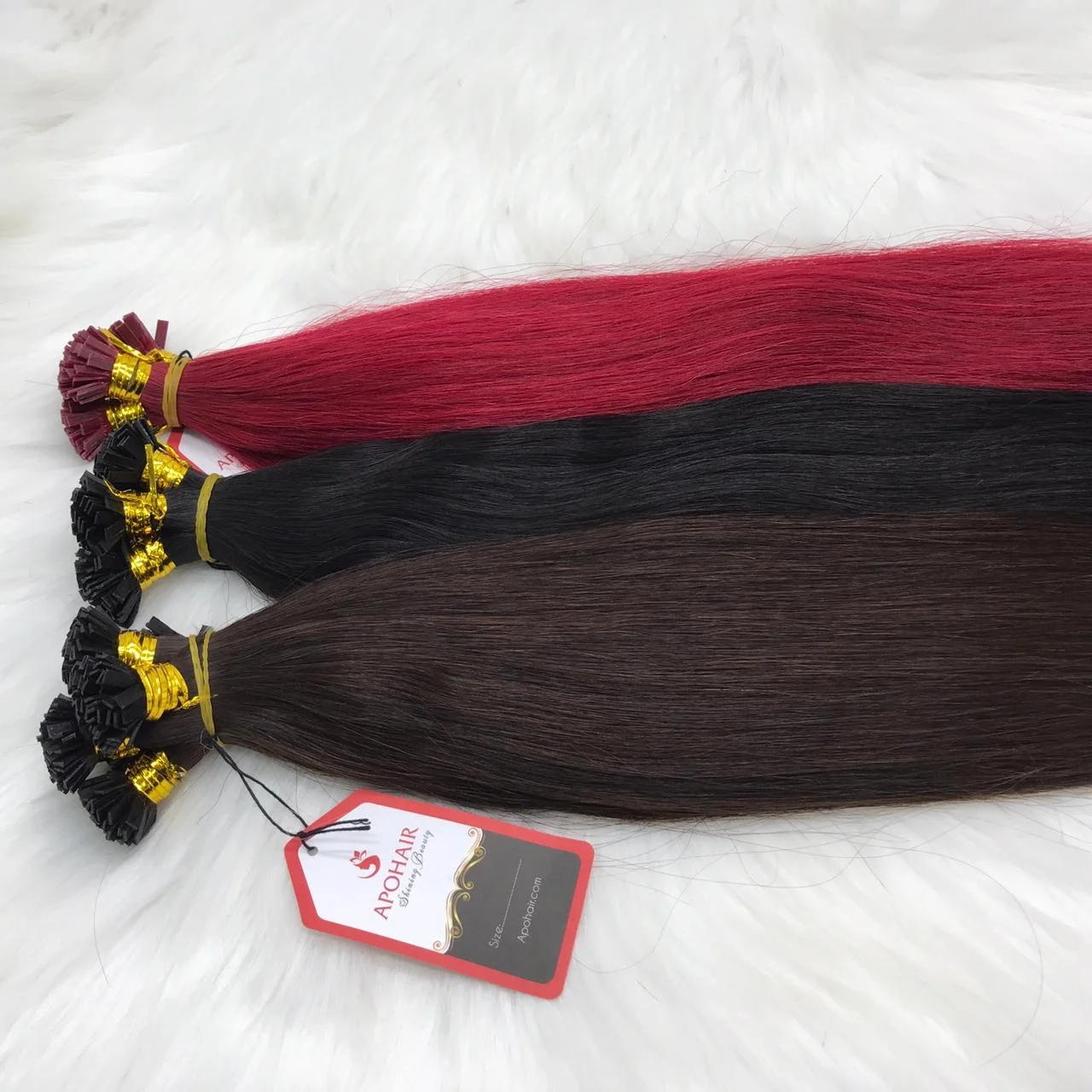 
100% Virgin Cuticle Aligned Human Hair Extension,red hair keratin ,human hair bundles fumi wavy hair 
