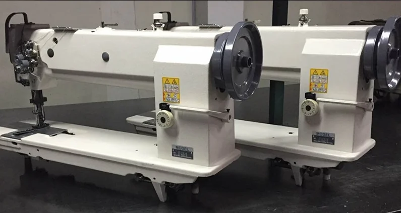 DT 4420HL-18 Double Needle Lockstitch Compound Feed Heavy Duty Walking foot Lockstitch Industrial Flat bed Sewing Machine