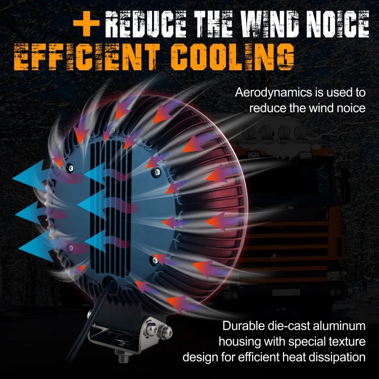 Tuff Plus 9 inch led driving light motorcycle off road led driving fog light 9 inch heated lens round 9 inch for off road