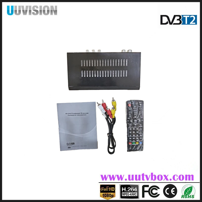 HD DVB T2 Set Top Box DVB-T2 H.264 1080p Digital TV Set Box DVB-T2 Satellite Receiver Export to Russia