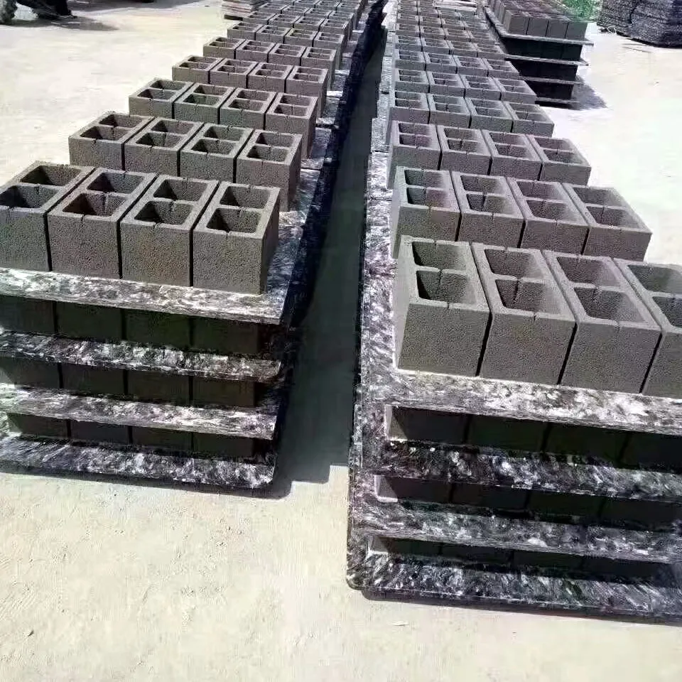 Plastic recycled GMT fiber block pallet for concrete brick making machine production line