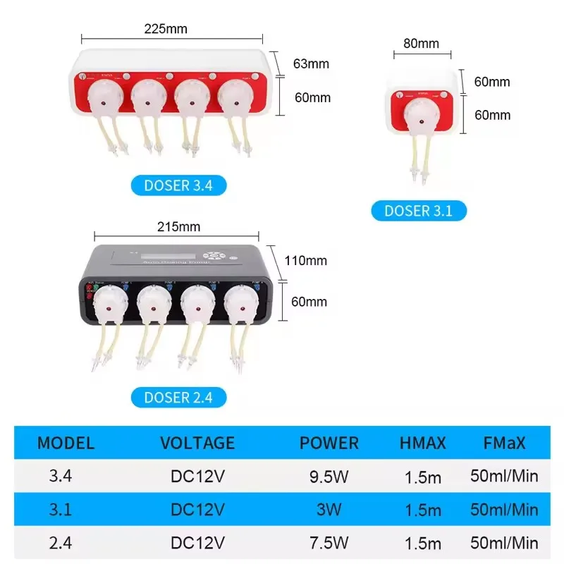 JEBAO JECOD DP2 DP3 DP4 DP-2 DP-3 DP-4 DP3S DP4S DP-3S DP-4S Auto Dosing Pump -Automatic Doser for Marine Reef Doser3.4 2.4