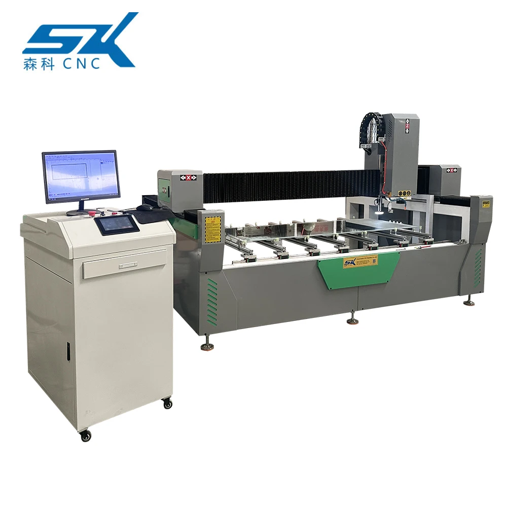 2010 Cosmetic Mirror Fiber Laser Marking Window Mirror Machinery 3D Crystal Laser Drilling Glass Laser Sandblasting Machine