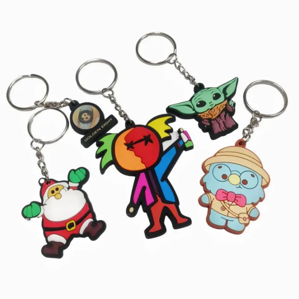 Custom Soft Pvc Animal anime Digimon Adventure rubber keychain cartoon character rubber customised pvc Fairy Tail keychain