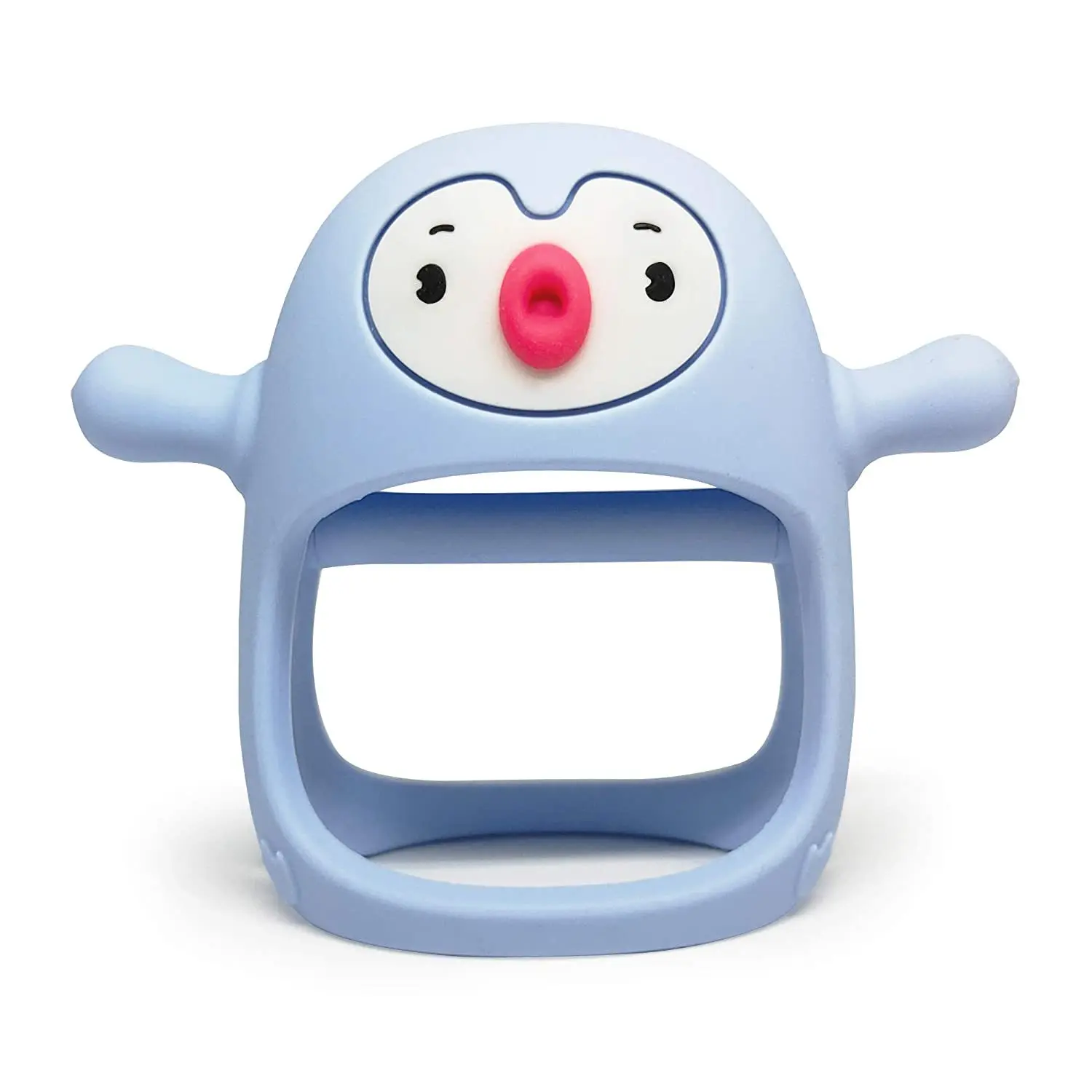 Penguin Pacifier Toy for Infants 0-6 Months Chewable Soft Silicone Teether Food Grade Free Samples PC Plastic
