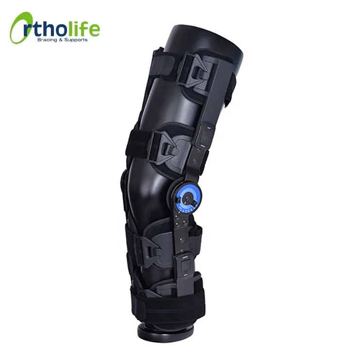 OL-KN096 Orthopedic Adjustable Leg Support Post-OP Hinged ROM Knee Brace