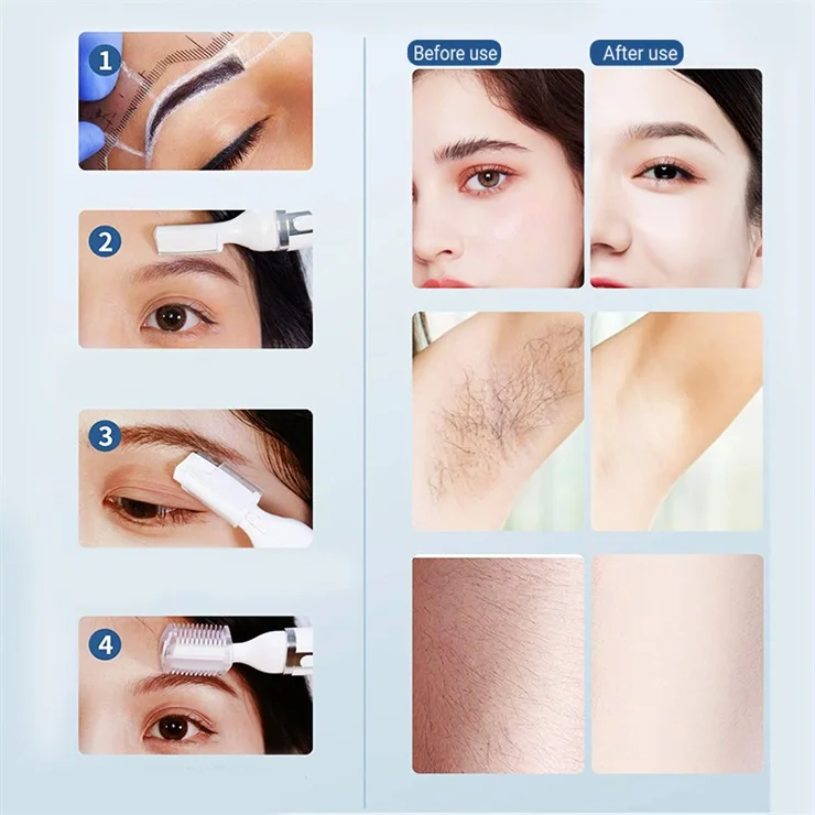 USB Hair Trimmer  for Nose, Ear, Neckline, Eyebrow, & Other Detailing Rinseable Blades for Hygienic Grooming & Easy