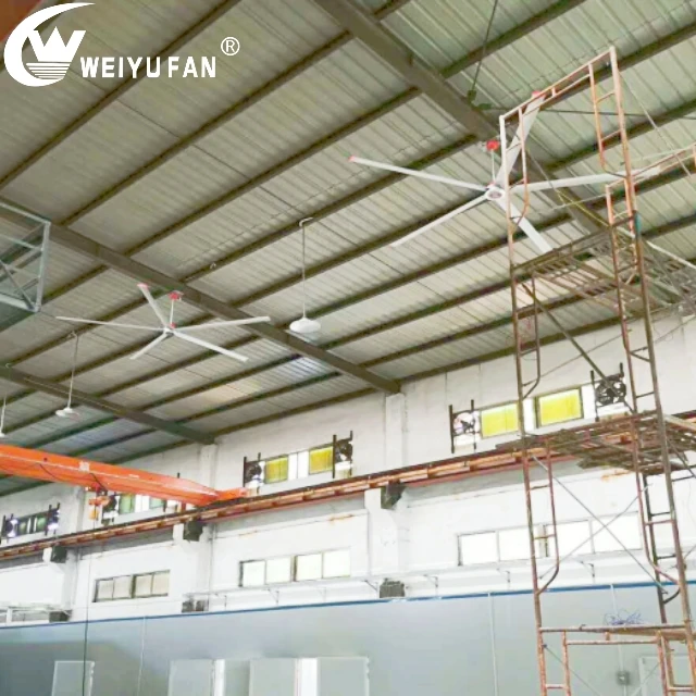 WEIYU 10FT большой бесщеточный промышленный вентилятор постоянного тока hvls, гигантский уличный потолочный вентилятор для использования с завода