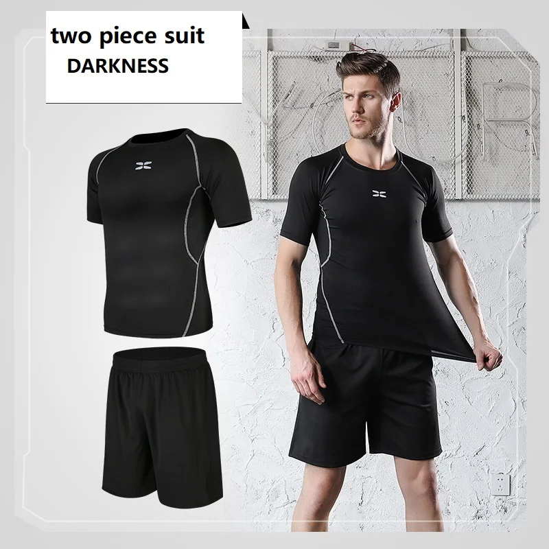 
Wholesale Short Sleeve Workout Tights Running T Shirt Apparel Gym Clothes Clothing Sports Fitness Wear For Men 