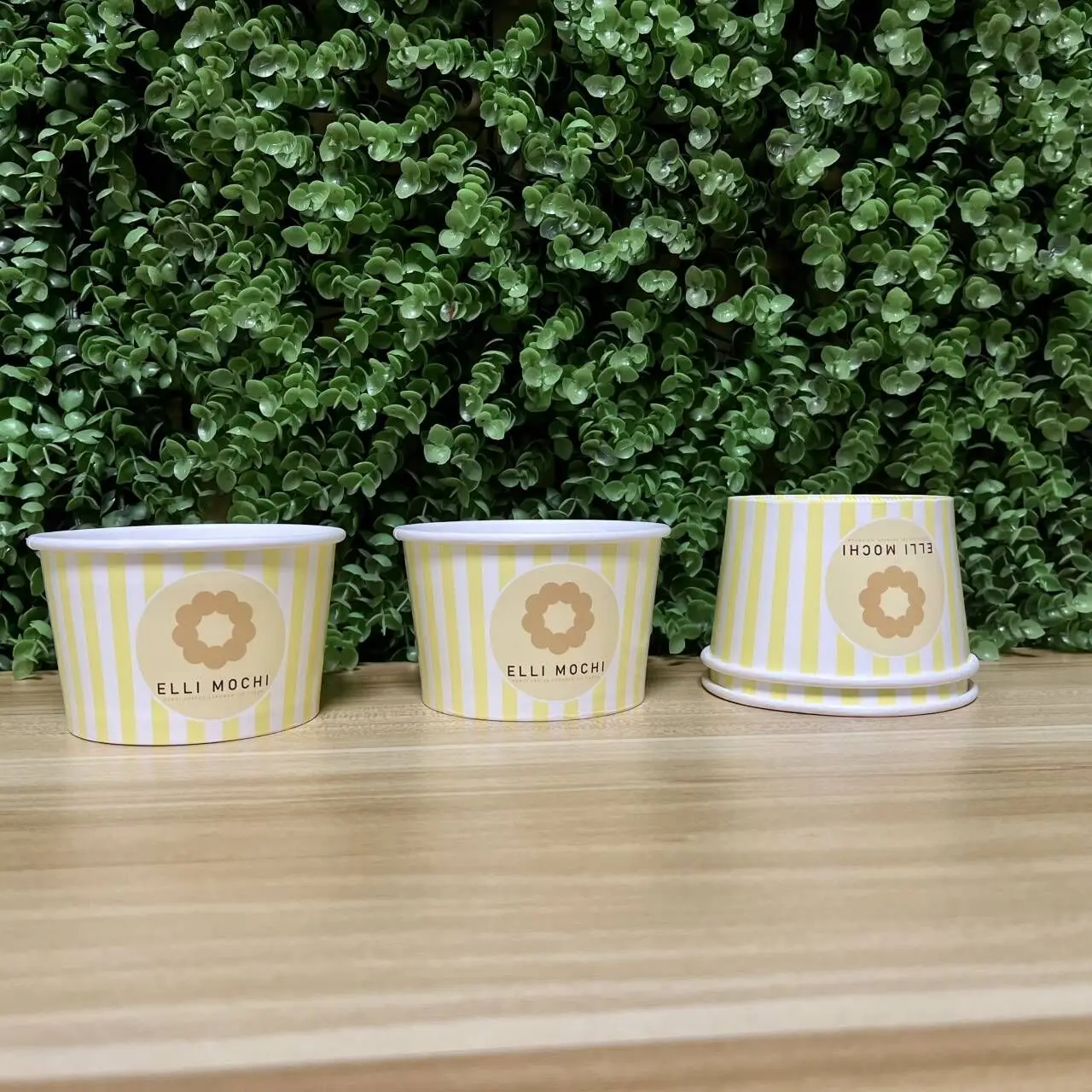 AT PACK Custom Disposable Paper Ice Cream Cup 3oz 5oz 8oz 16oz Ice Cream Packaging With Lids And Spoon