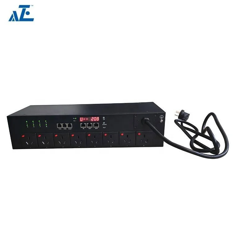 2U Rack Mount Switched Intelligent Pdu 8 Outlet C13 Remote Control