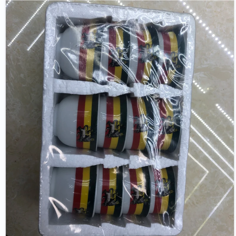 Ceramic Cawa Coffee Cups Set Porcelain Without Handle  For Saudi Arabic Ethiopian