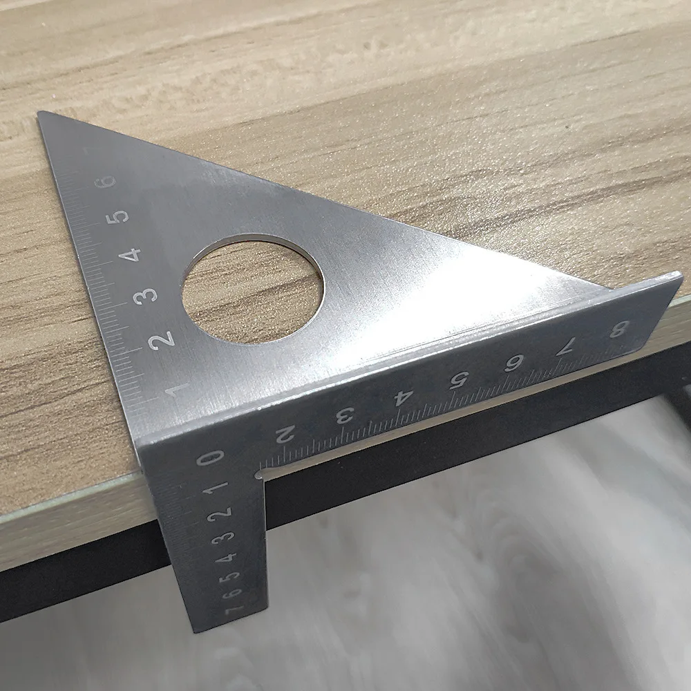Stainless Steel Angle Ruler 45 Degrees Multi-working Three-dimensional Triangle Ruler