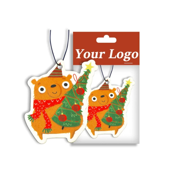 Custom  Hanging Festival Logo Fruit Scent Car Air Freshener Custom Paper Air Freshener