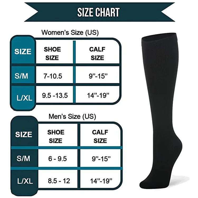 Sock manufacturer Unisex Long Tube Copper Pain Relief Stockings 15-20 mmHg Nylon Sports Knee High Compression Socks
