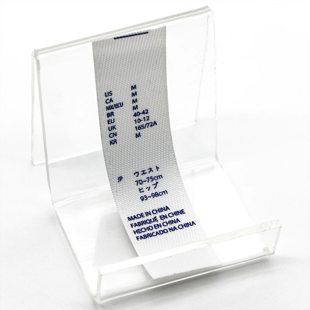 Custom Design, Printed Custom Logo Satin Label/ Good Quality Print label Soft touch Smooth edges