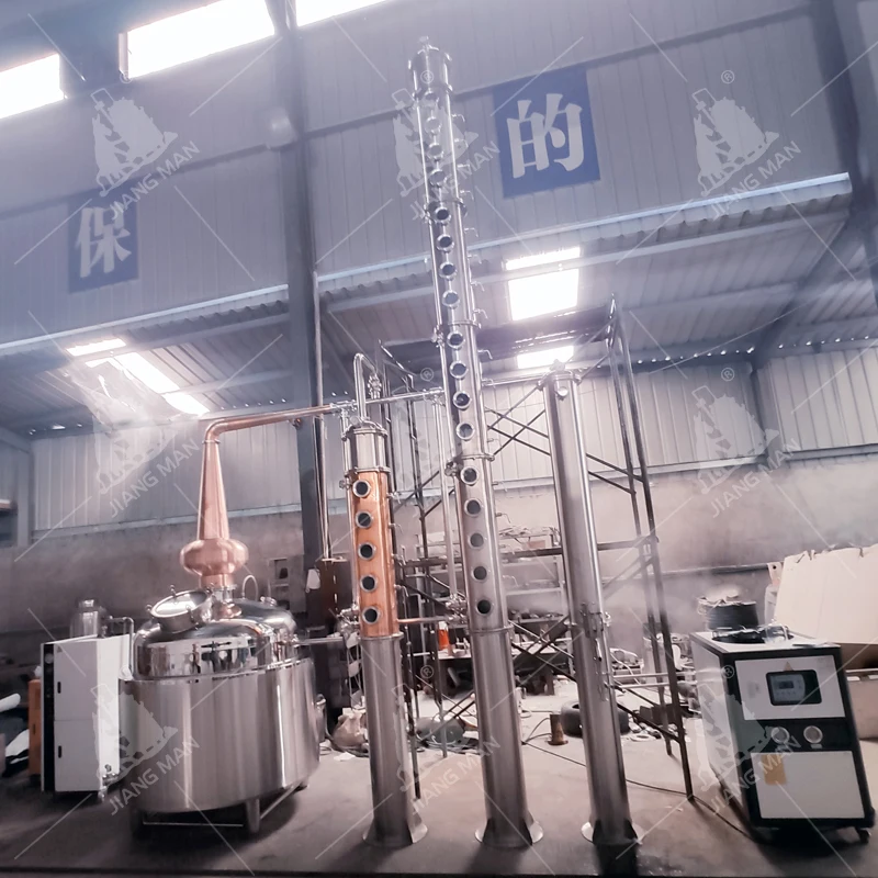 1000 Gallon Double Jacked Alcohol Distiller Copper Column Stainless Steel Boiler Whiskey Brandy Gin Making Machine