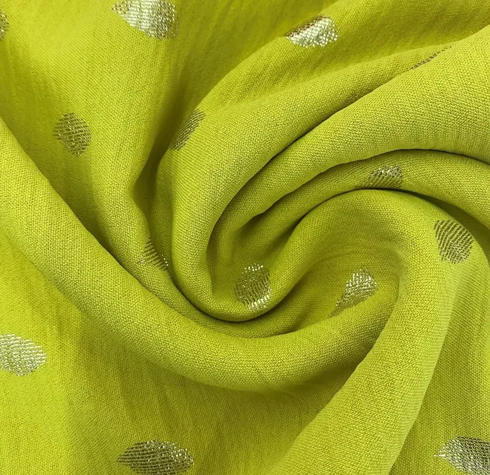 Shaoxing Jacket Cey Airflow Fabric Factory Wholesale Soft Geometry Pattern Polyester Crepe Suit Fabric Woven 100% Polyester Dyed