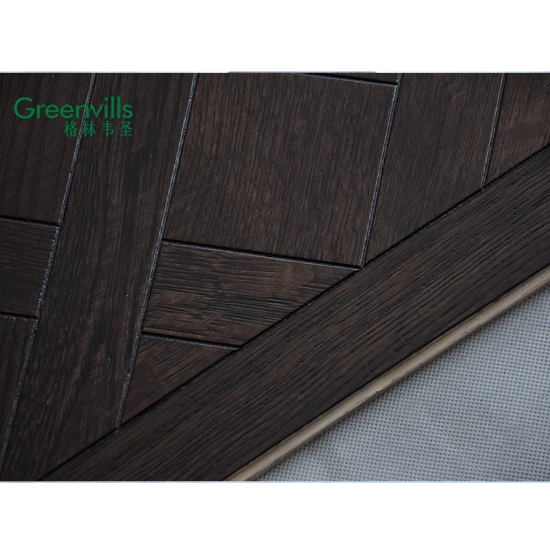 Dark color engineered oak parquet , white oak natural wooden flooring +solid wood floor