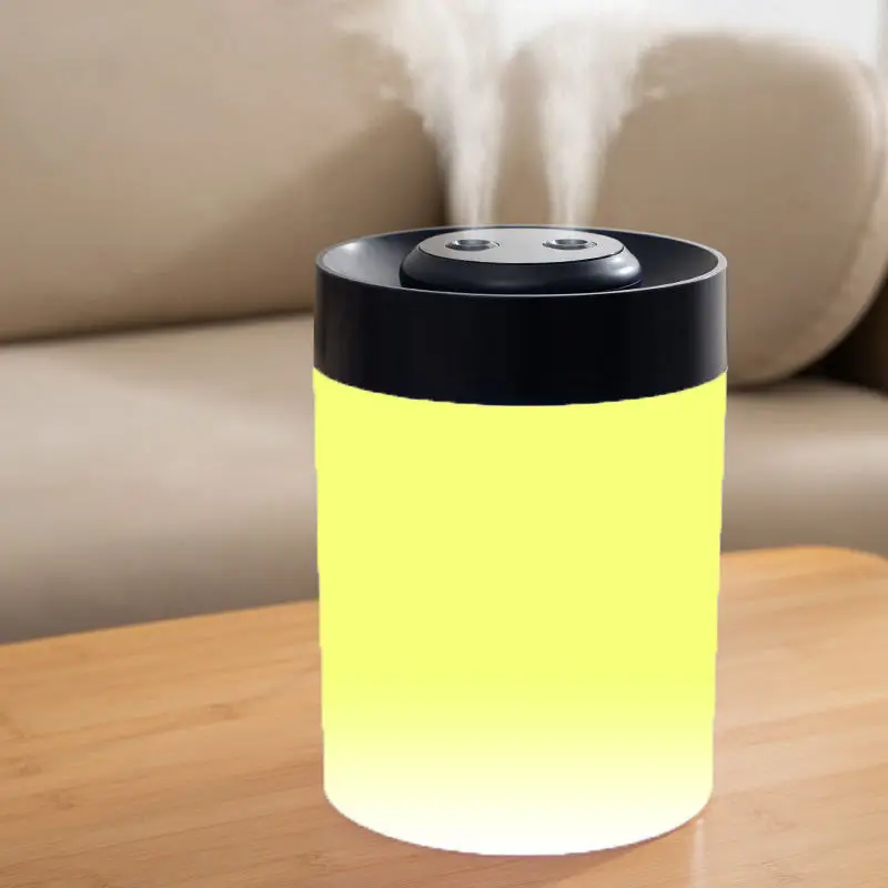 Factory Custom Logo Ultrasonic Air Humidifier Water Mist Maker Diffuser 4.2L Double Nozzle Fogger Machine With Colorful Light