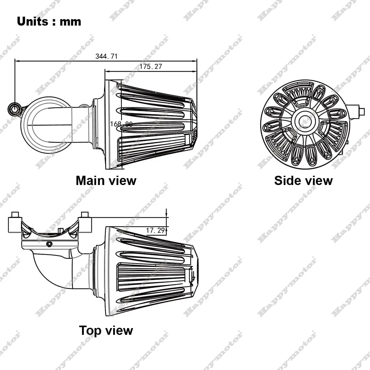 Мотоцикл аксессуары хромированный конус воздухоочиститель фильтры Впускной Для Harley XL883L SuperLow 1991-UP