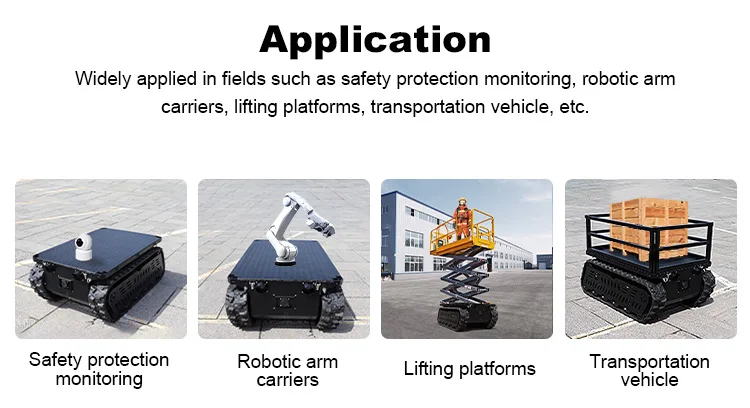 IP66 Large Delivery Robot Chassis Kit Payload Tracked Crawler Robot tank Chassis TINS-17E